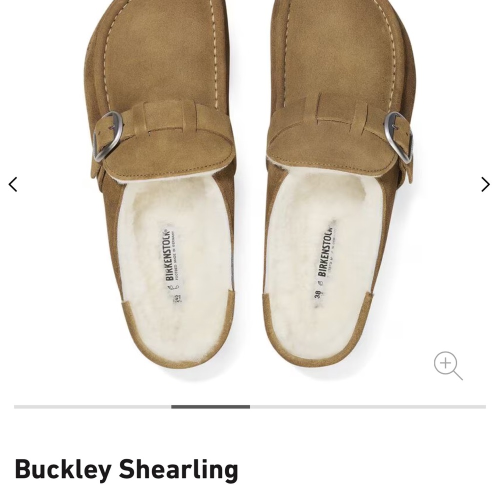 Birkenstock Chestnut Suede Shearling Lined Clogs